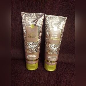 Cozy vanilla bourbon body creams by bath and body works